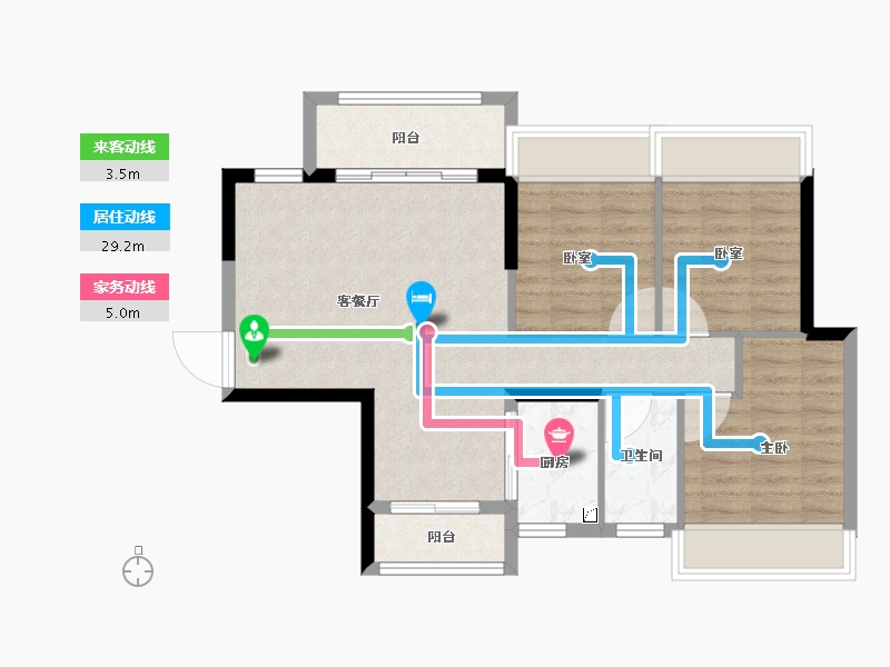 广东省-珠海市-第首未来港-71.00-户型库-动静线