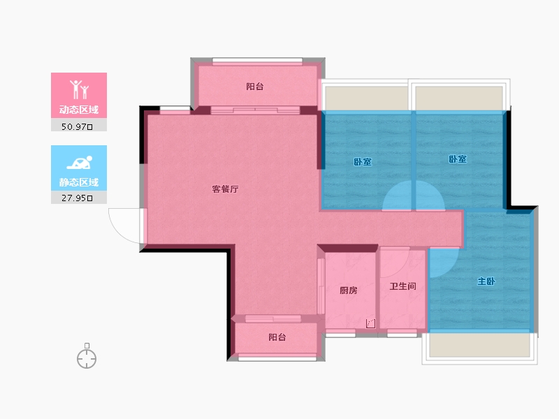 广东省-珠海市-第首未来港-71.00-户型库-动静分区