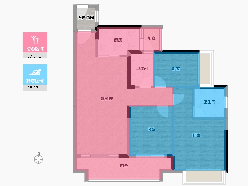 广东省-广州市-华海·山屿海-84.25-户型库-动静分区