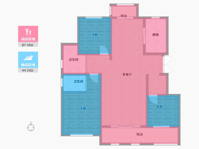 河南省-信阳市-幸福玫瑰园-118.06-户型库-动静分区