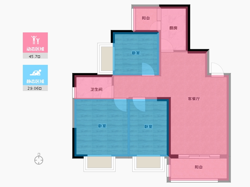 广东省-广州市-中国通号天聚广场-66.05-户型库-动静分区