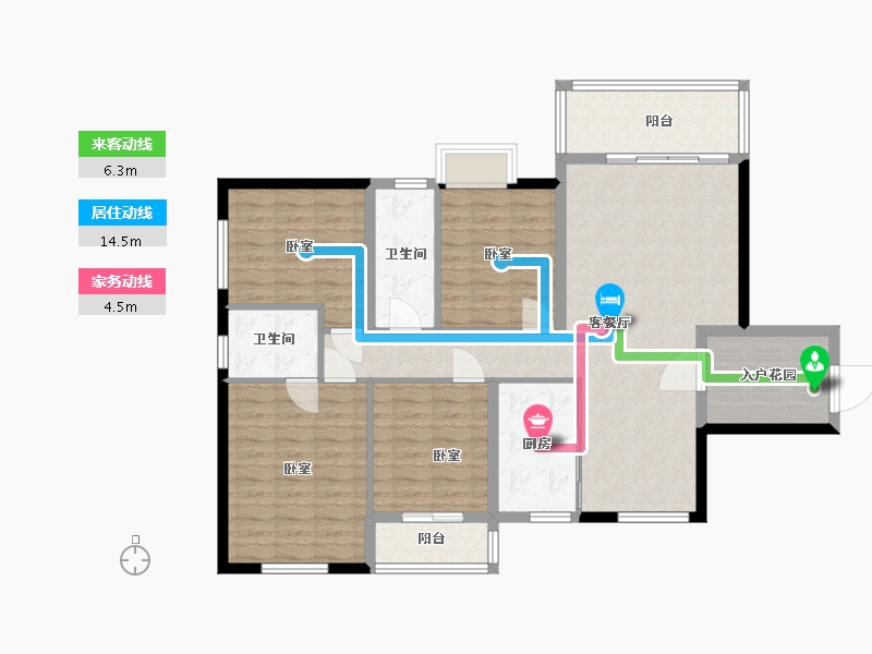 湖南省-怀化市-金达华府-113.77-户型库-动静线