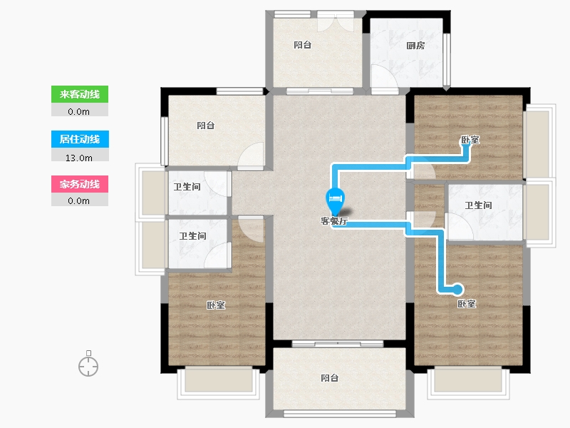 广东省-珠海市-黄杨·明月轩-114.46-户型库-动静线