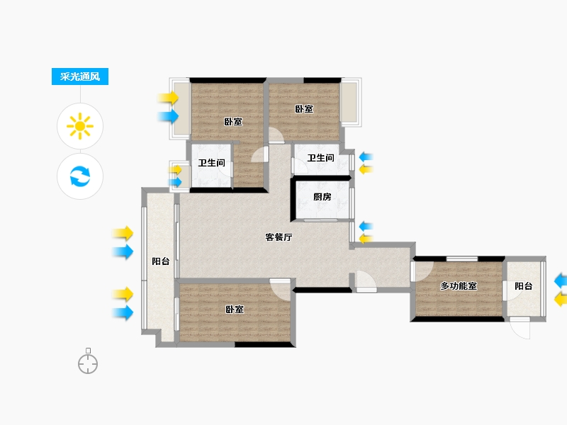 广东省-深圳市-华丰前海湾-122.31-户型库-采光通风