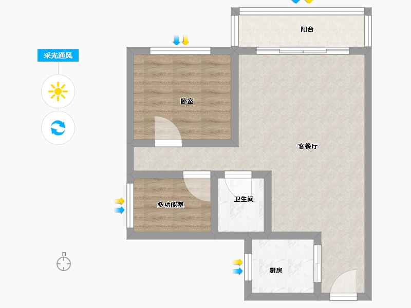 广东省-深圳市-桑泰龙樾-57.01-户型库-采光通风