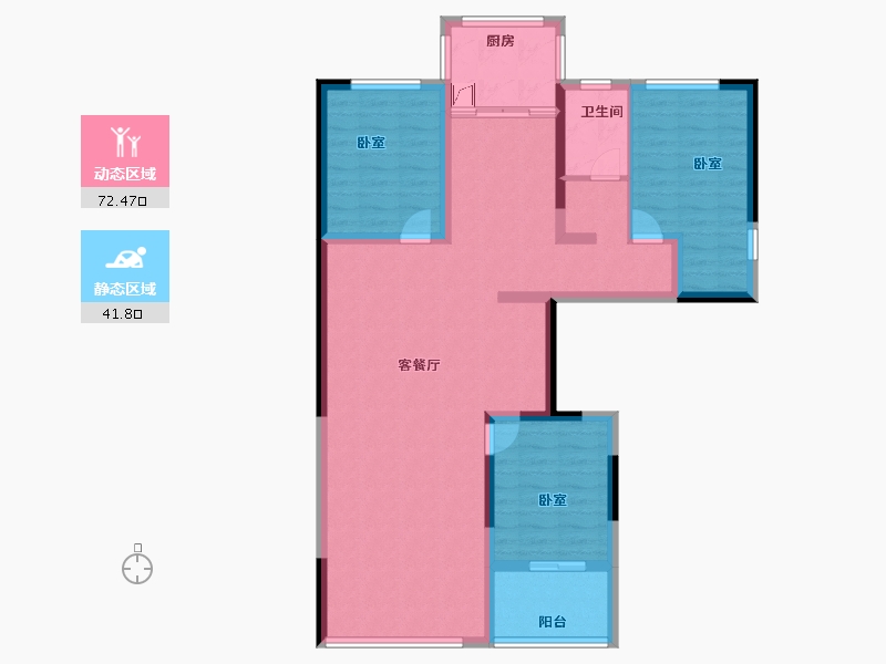 湖南省-衡阳市-融冠蜜城-102.00-户型库-动静分区