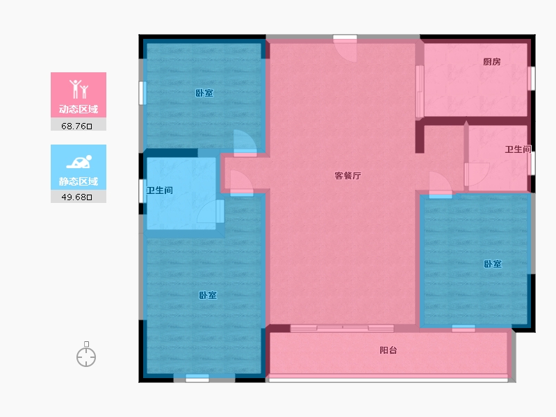 湖南省-怀化市-華園-106.00-户型库-动静分区