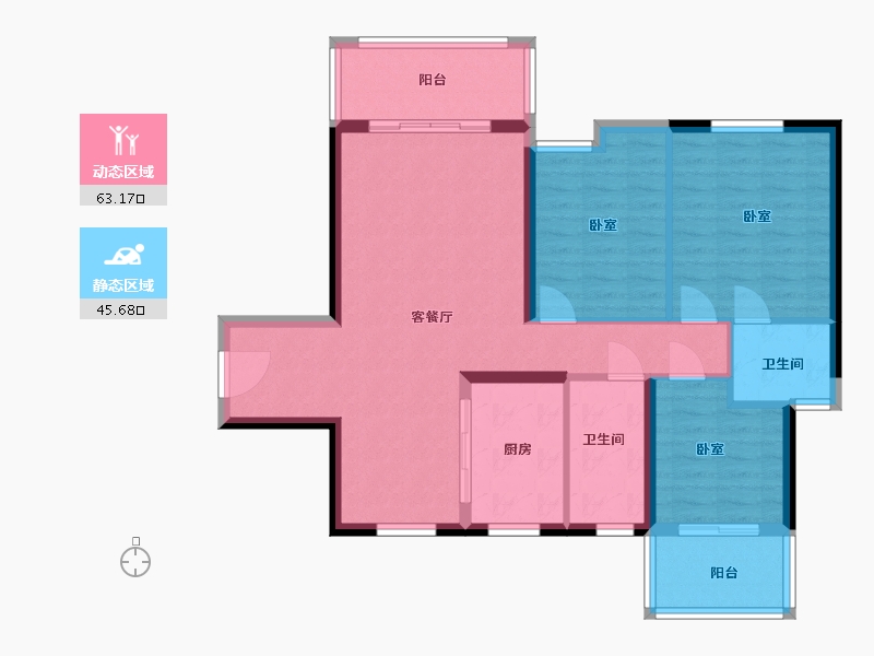 湖南省-怀化市-金达华府-98.09-户型库-动静分区