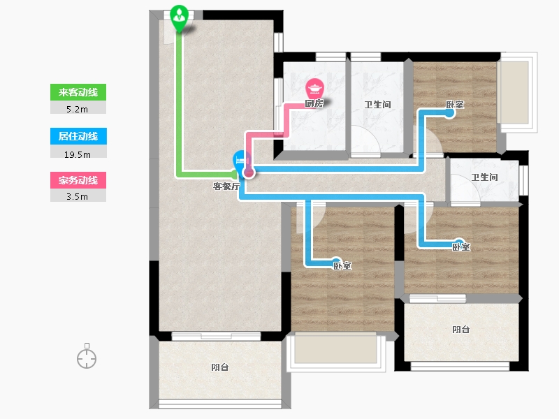 广东省-深圳市-新世界松风明月-74.21-户型库-动静线