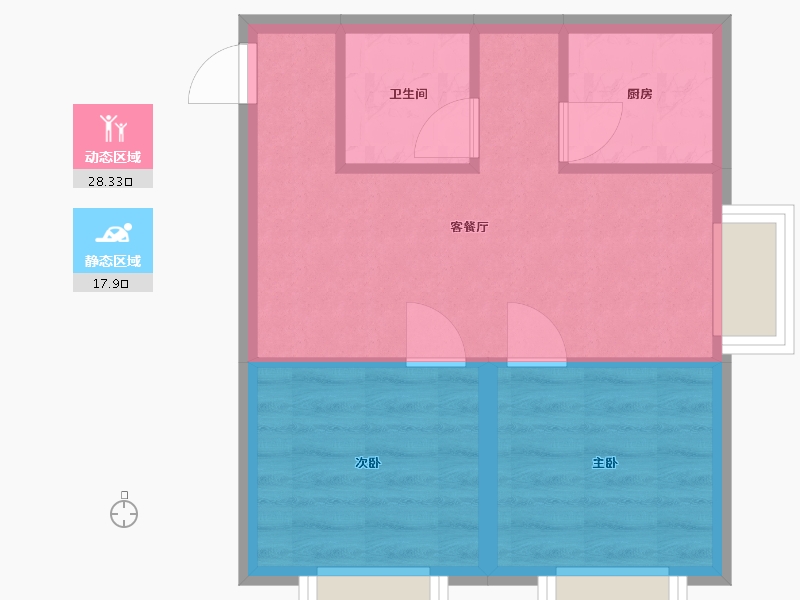 海南省-海口市-广物・滨江海岸-41.13-户型库-动静分区