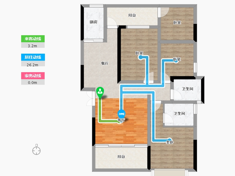 湖南省-衡阳市-泰宇·盛世名都-95.24-户型库-动静线