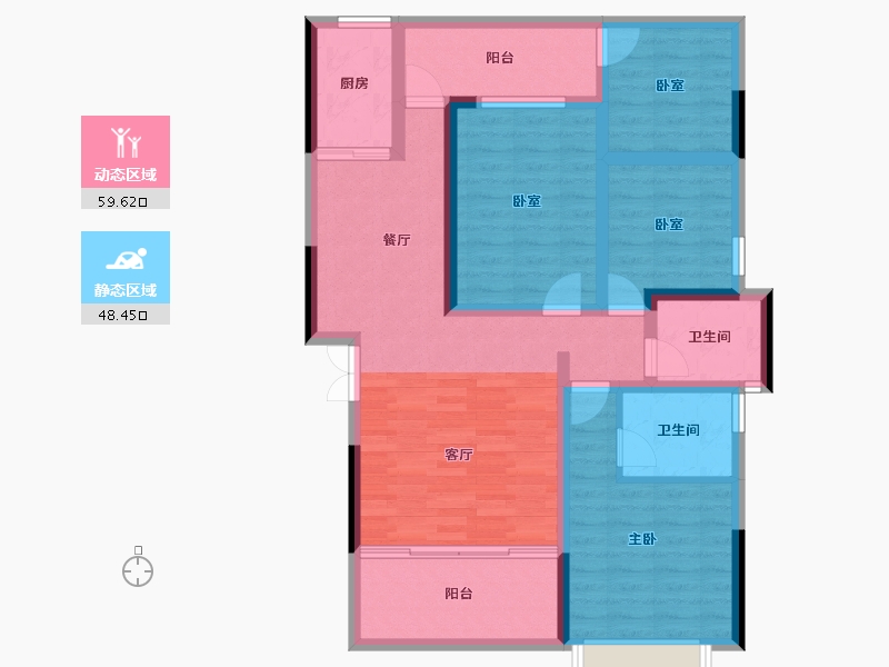 湖南省-衡阳市-泰宇·盛世名都-95.24-户型库-动静分区