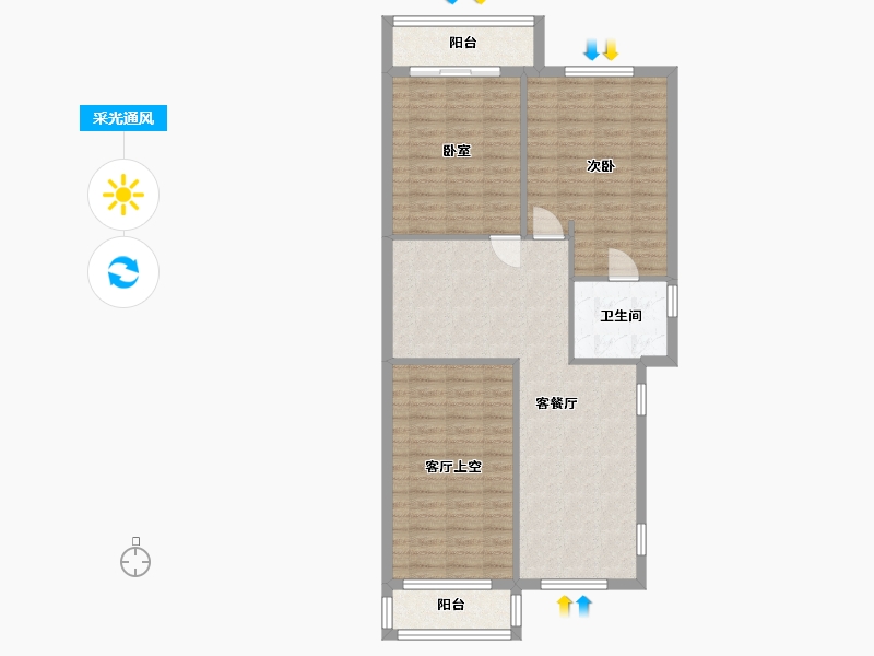 广东省-深圳市-佳兆业碧海云天-91.19-户型库-采光通风