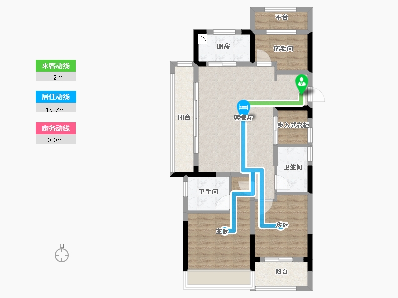 浙江省-绍兴市-雍荣华府-85.14-户型库-动静线