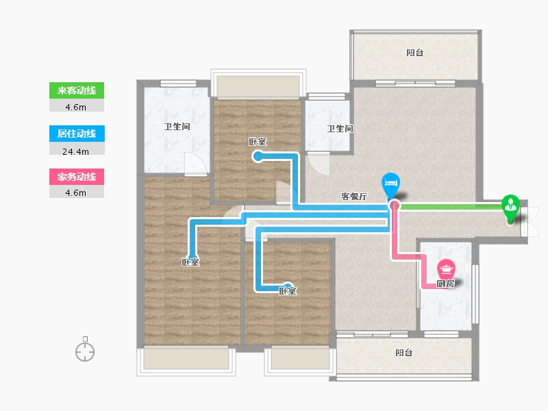 湖南省-郴州市-东禹麓峰春晓-113.33-户型库-动静线