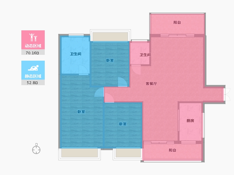 湖南省-郴州市-东禹麓峰春晓-113.33-户型库-动静分区