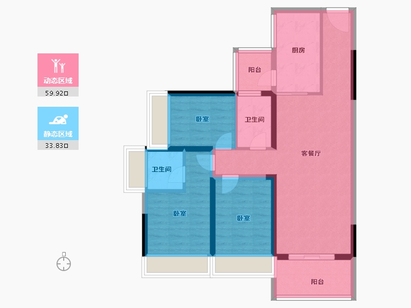 广东省-深圳市-合正丹郡-83.00-户型库-动静分区