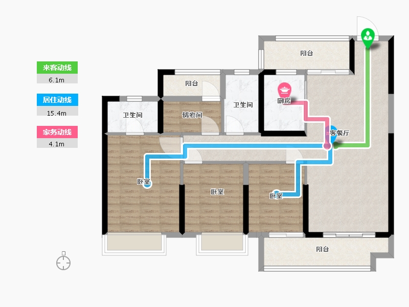 湖南省-长沙市-澳海文澜府-110.00-户型库-动静线