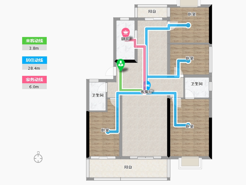 湖南省-长沙市-中煤和悦府-117.71-户型库-动静线