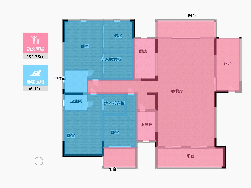 湖南省-怀化市-華園-226.99-户型库-动静分区