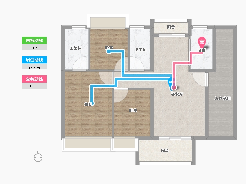 广东省-广州市-花都凤凰御景-95.37-户型库-动静线