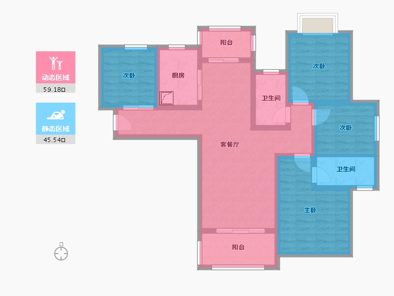 福建省-泉州市-海宸尊域-91.41-户型库-动静分区