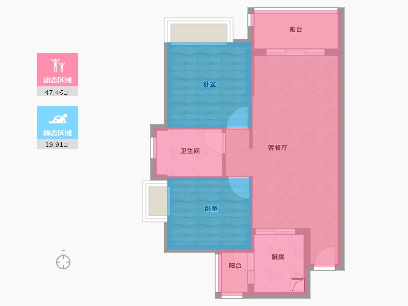 广东省-清远市-英德富力金禧花园-60.00-户型库-动静分区