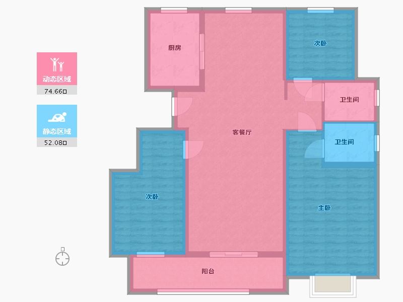 山东省-泰安市-洸河水岸-114.00-户型库-动静分区