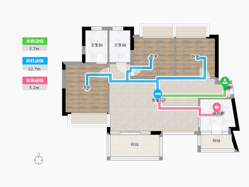 广东省-深圳市-佳兆业碧海云天-82.40-户型库-动静线