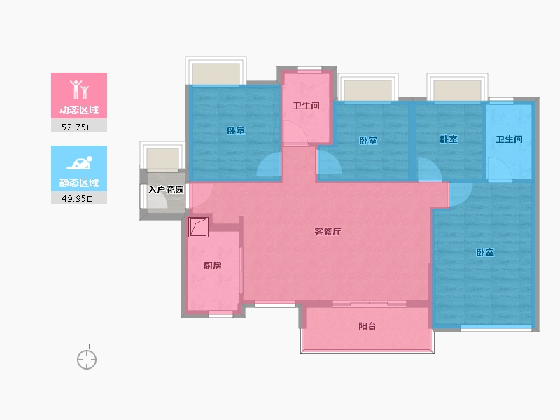 广东省-清远市-英德富力金禧花园-95.00-户型库-动静分区