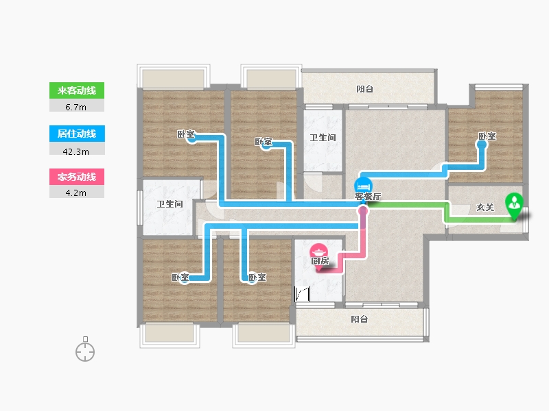 湖南省-怀化市-恒辉·今典广场-133.15-户型库-动静线