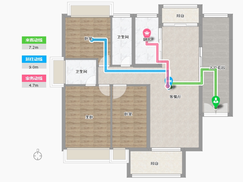 广东省-广州市-花都凤凰御景-107.00-户型库-动静线