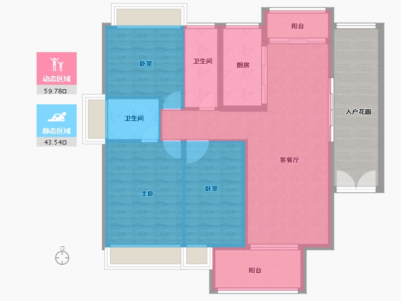 广东省-广州市-花都凤凰御景-107.00-户型库-动静分区