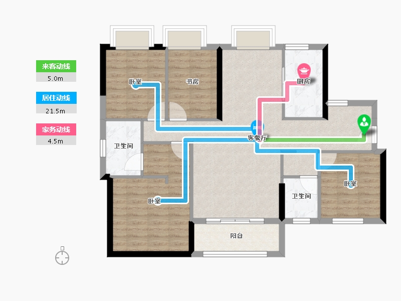 广东省-深圳市-冠科泊樾湾-93.82-户型库-动静线