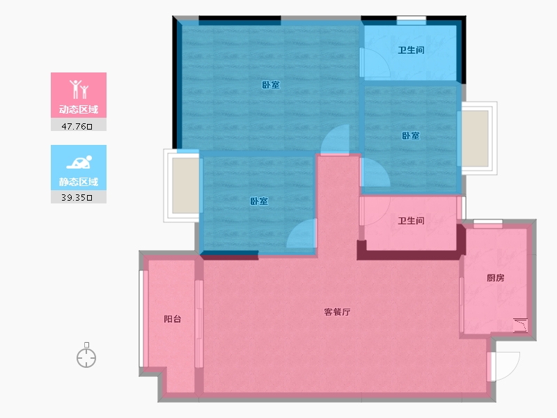 广东省-深圳市-冠科泊樾湾-78.57-户型库-动静分区