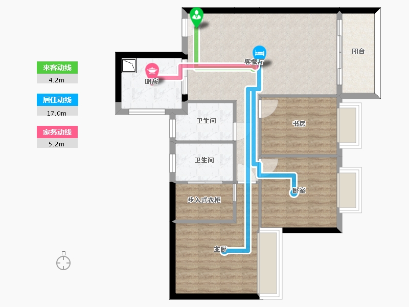 广东省-深圳市-华润城润玺一期-81.86-户型库-动静线