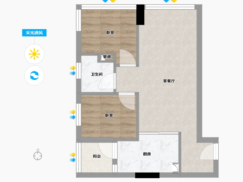 广东省-深圳市-碧桂园翠湖大厦-43.12-户型库-采光通风