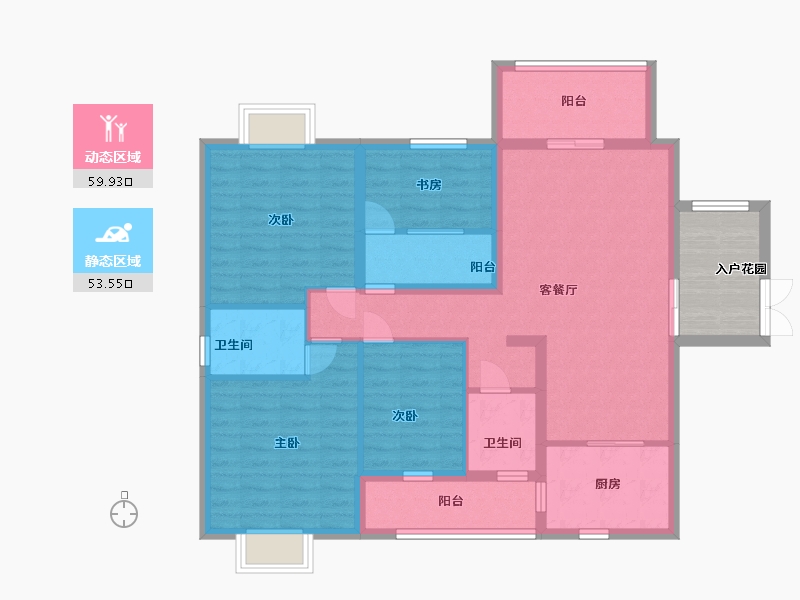 湖南省-张家界市-尚德公馆-107.10-户型库-动静分区