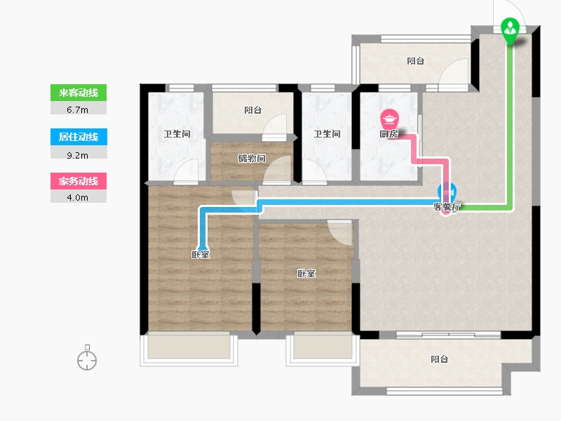 湖南省-长沙市-澳海文澜府-98.00-户型库-动静线