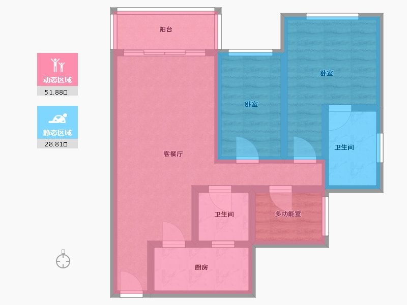 广东省-深圳市-桑泰龙樾-70.00-户型库-动静分区