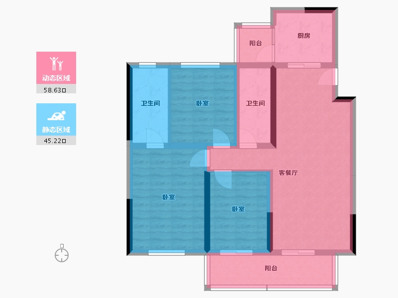 湖南省-长沙市-中煤和悦府-92.28-户型库-动静分区