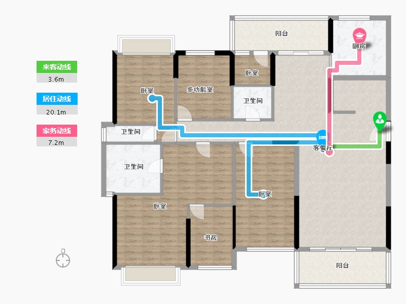 湖南省-长沙市-博林云栖-177.23-户型库-动静线