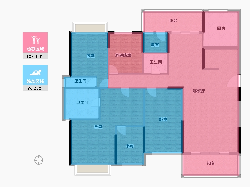 湖南省-长沙市-博林云栖-177.23-户型库-动静分区