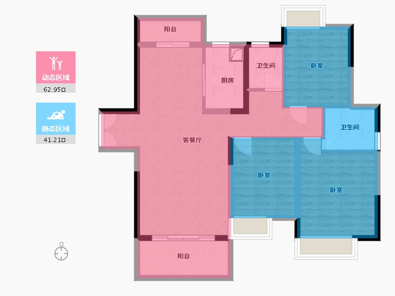 湖南省-郴州市-宜章盛德华府-93.03-户型库-动静分区