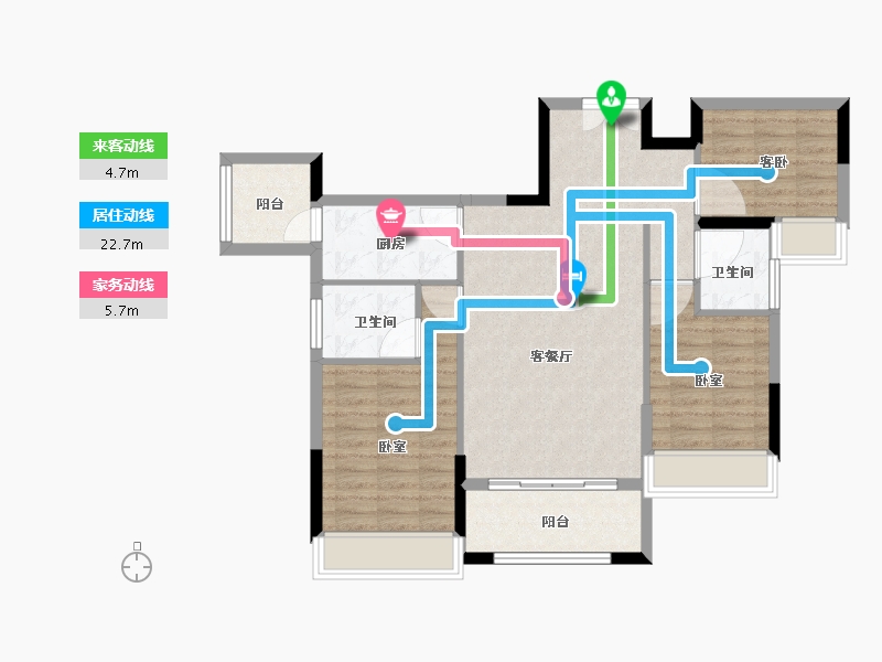 广东省-珠海市-恒荣·格拉斯堡-87.42-户型库-动静线