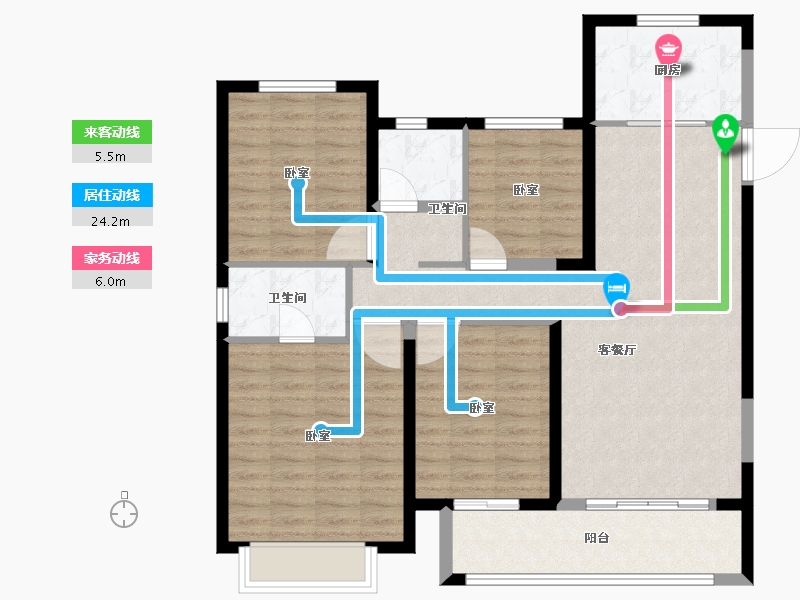 湖南省-长沙市-梅溪悦章-102.10-户型库-动静线