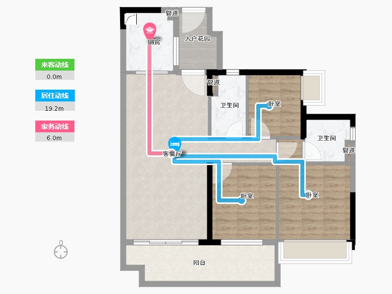 广东省-韶关市-南雄碧桂园凤凰天境-87.96-户型库-动静线