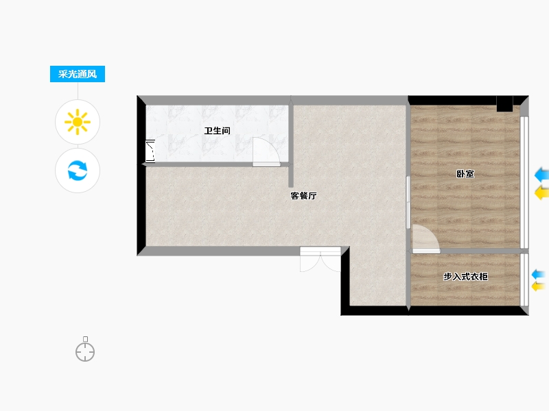 广东省-深圳市-宝能公馆 V HOUSE-50.10-户型库-采光通风