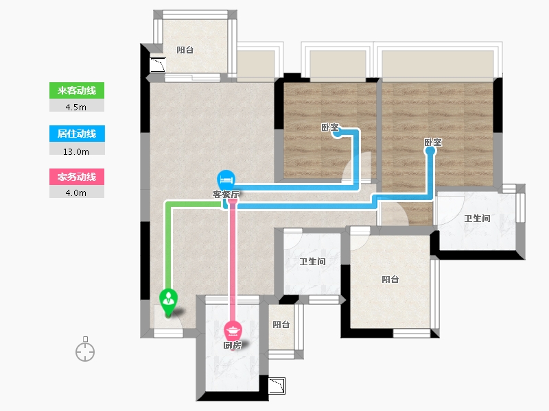 广东省-深圳市-珑门名苑-60.09-户型库-动静线