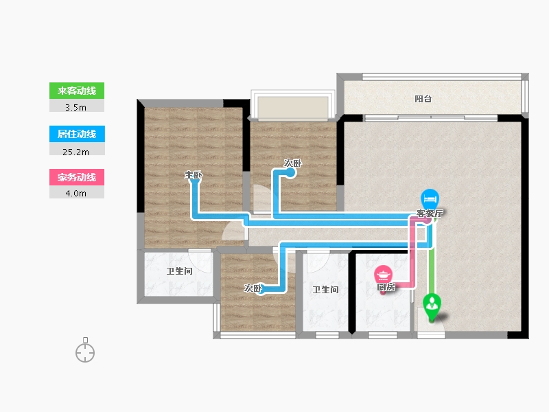 广东省-佛山市-金辉路劲江山云著-94.00-户型库-动静线